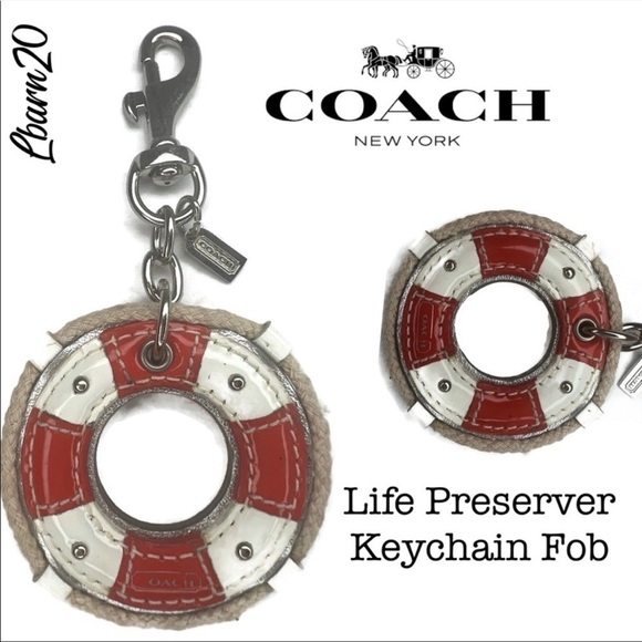 Coach Life Preserver Vintage Keychain Fob RARE - Picture 1 of 2